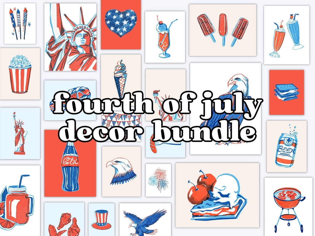 PDF Bundle, 4th of July Printable, 4th of July Prints, July 4th PDF Bundle, 4th of July Printable, 4th of July Prints, July 4th