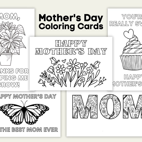 Printable Mothers Day Coloring Page - Etsy