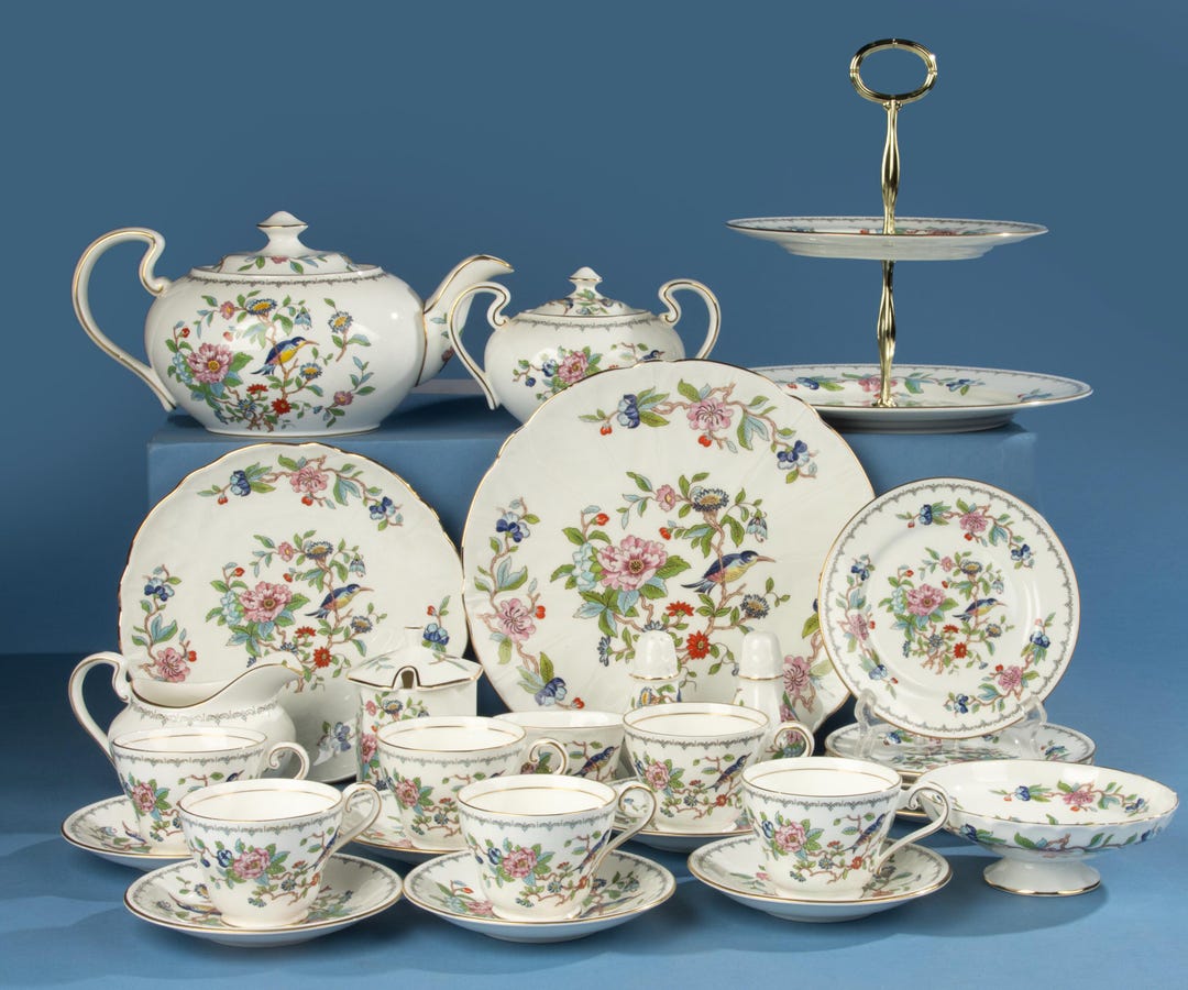 23 piece Tea And Cake Set Aynsley Pembroke Etsy 23-piece-tea-and-cake-set-aynsley-pembroke-etsy