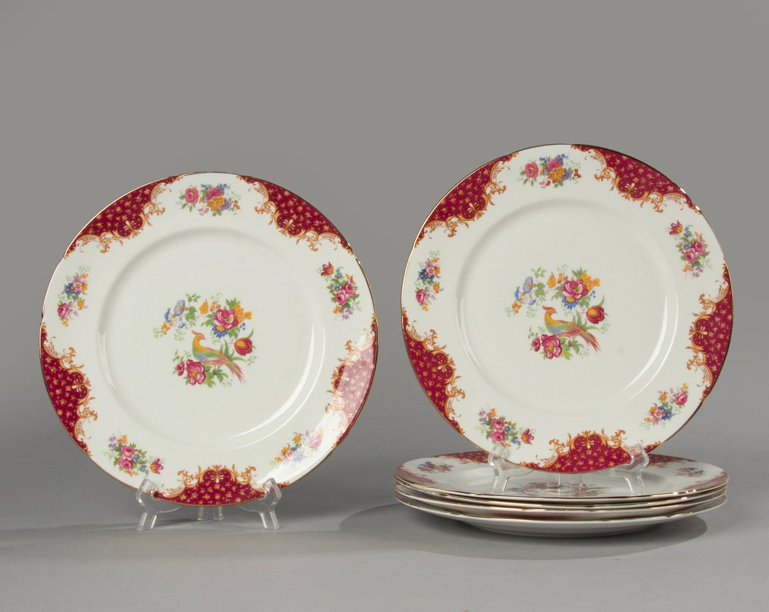 Paragon Rockingham Blue Set of 6 Dinner Plates Paragon Rockingham - Etsy