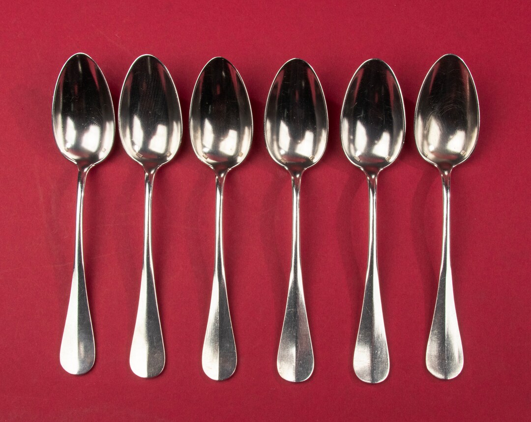 Set of 6 Silver Plated Spoons Etsy