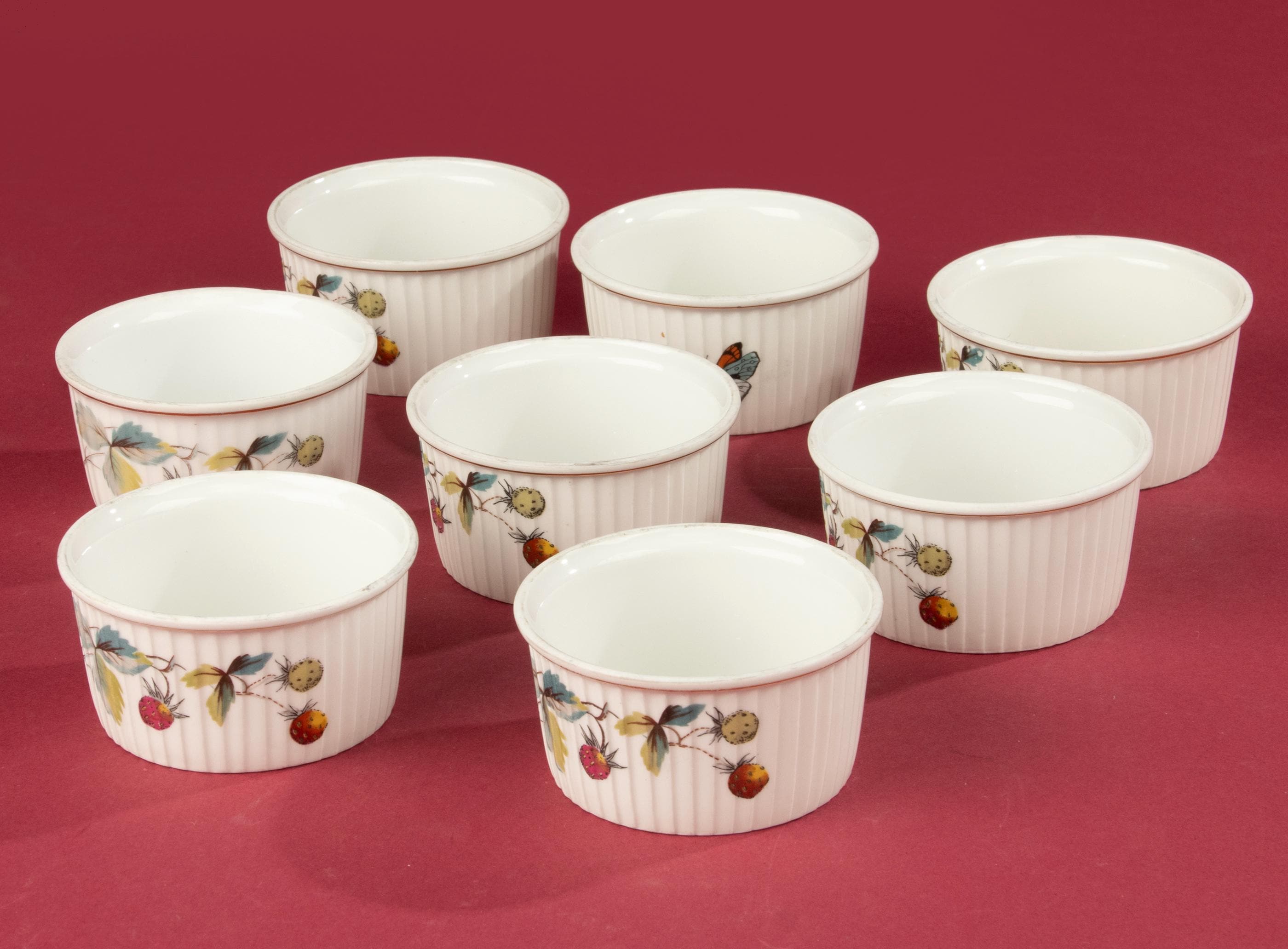 Set of 8 Ramequins - Royal Worcester - Wild Strawberry - Etsy