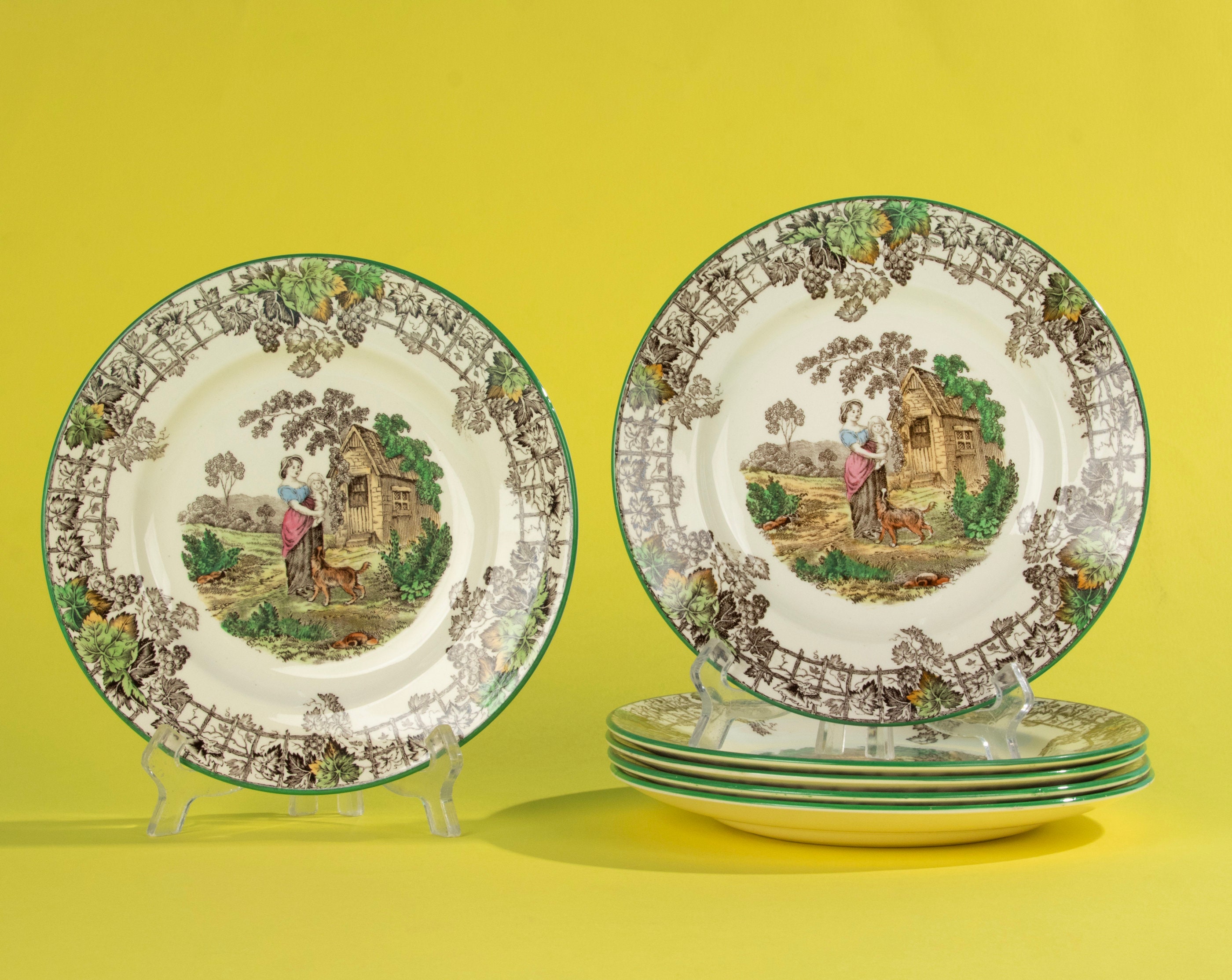 Set of Cake Plates Copeland Spode Byron