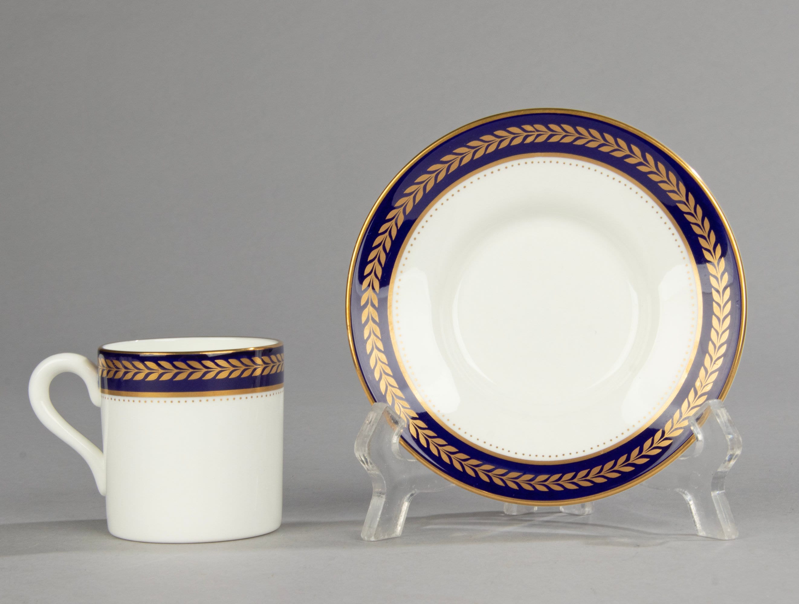 6-piece Set Coffee Cups and Saucers - Coalport Blue Wheat - Etsy