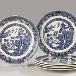 Set med 6 mattallrikar - Johnson Brothers - Willow