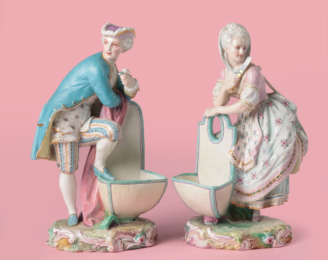 A Pair of Antique Porcelaine Figurines Etsy
