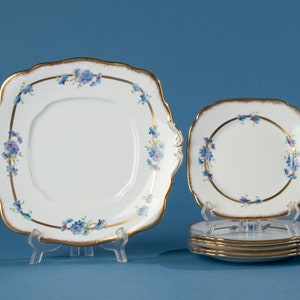 7-Piece Cake Set - Royal Albert - Cornflower
