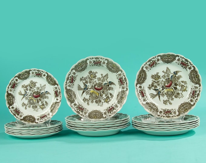 Set of 18 Plates Ridgway Staffordshire Windsor Etsy