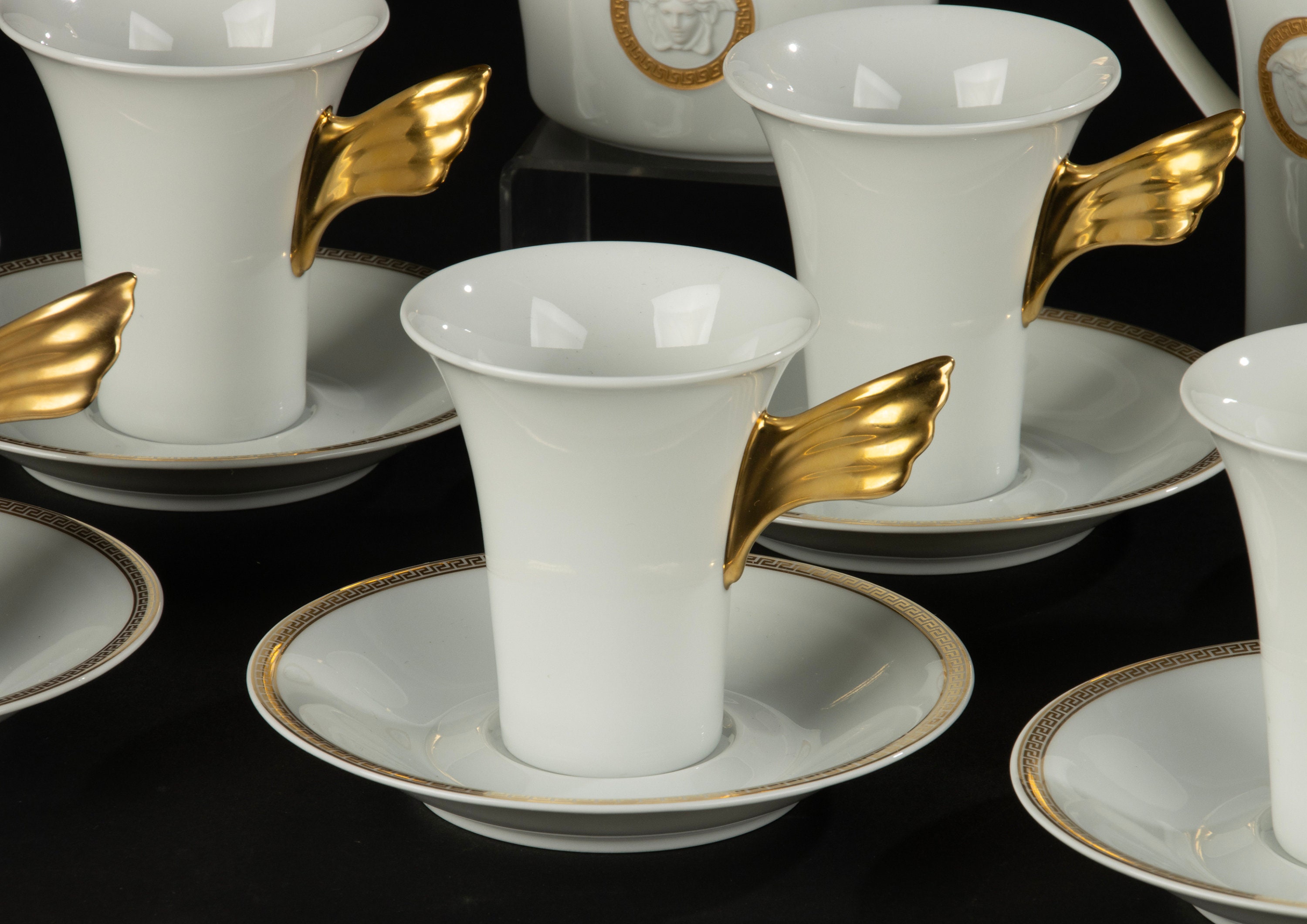 9-piece Coffee Set - Rosenthal for Versace - Médaillon Méandre D
