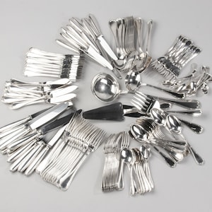 137-piece Cutlery Set - Christofle - Rubans Croisés - Complete for