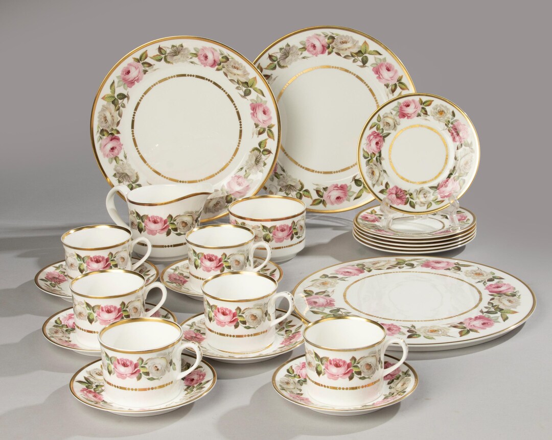 17-piece Tea Set - Royal Worcester - Royal Garden - Etsy Israel