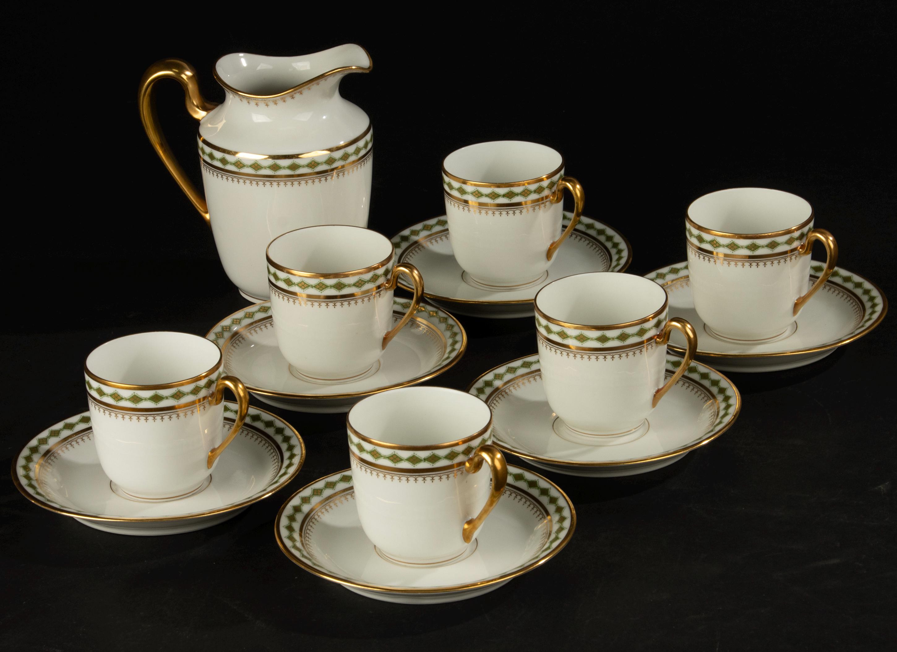 コーヒーカップ6個セット + ミルクジャグ - リモージュ - Etsy 日本