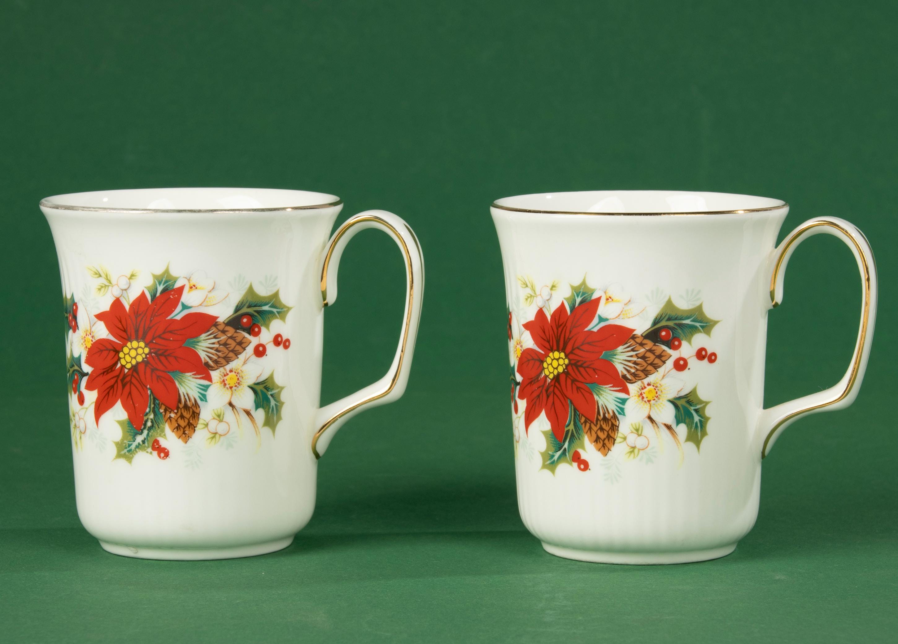 マグカップ 2 個セット - ロイヤルアルバート - ポインセチア