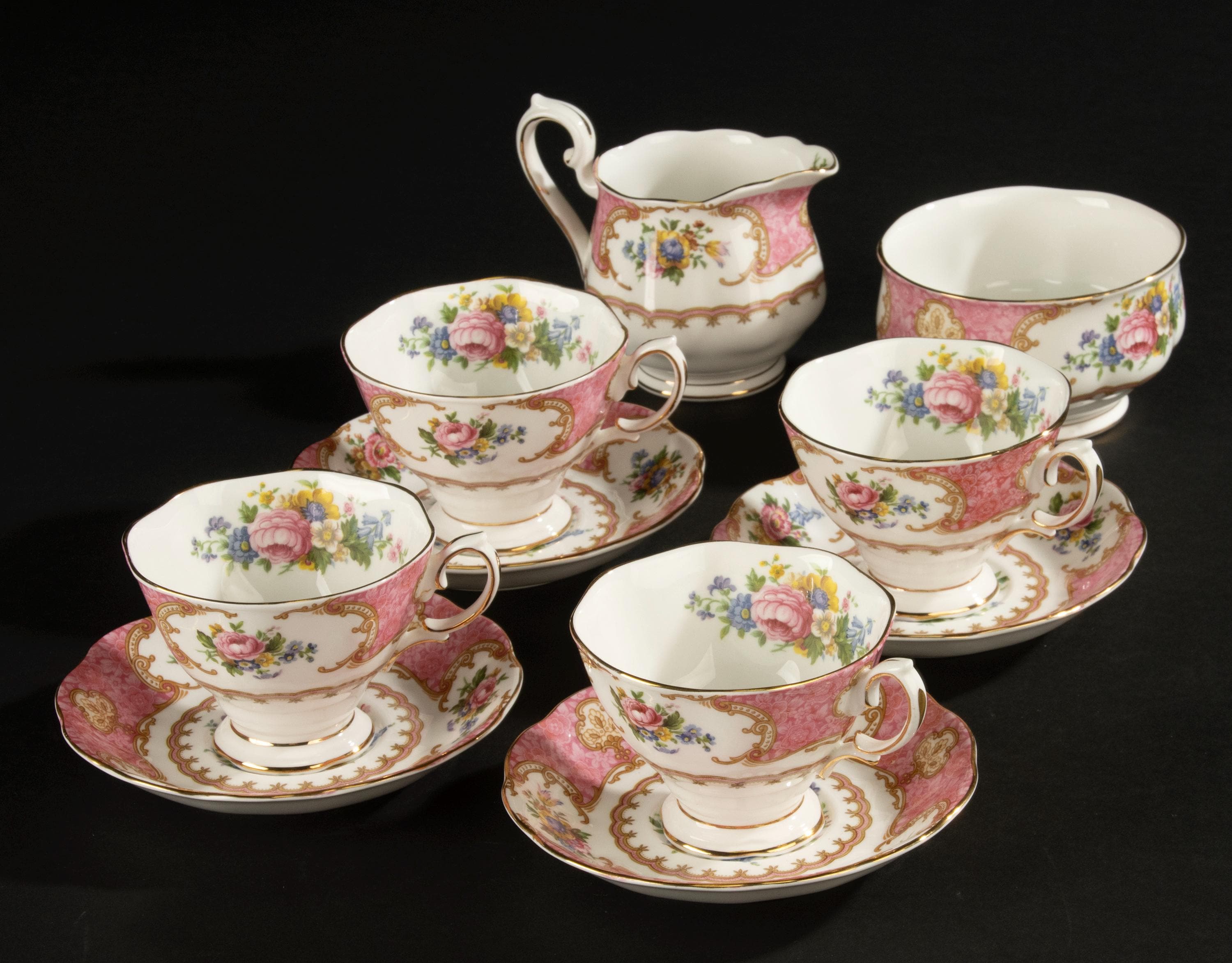 6-piece Tea Set - Royal Albert - Lady Carlyle - Etsy