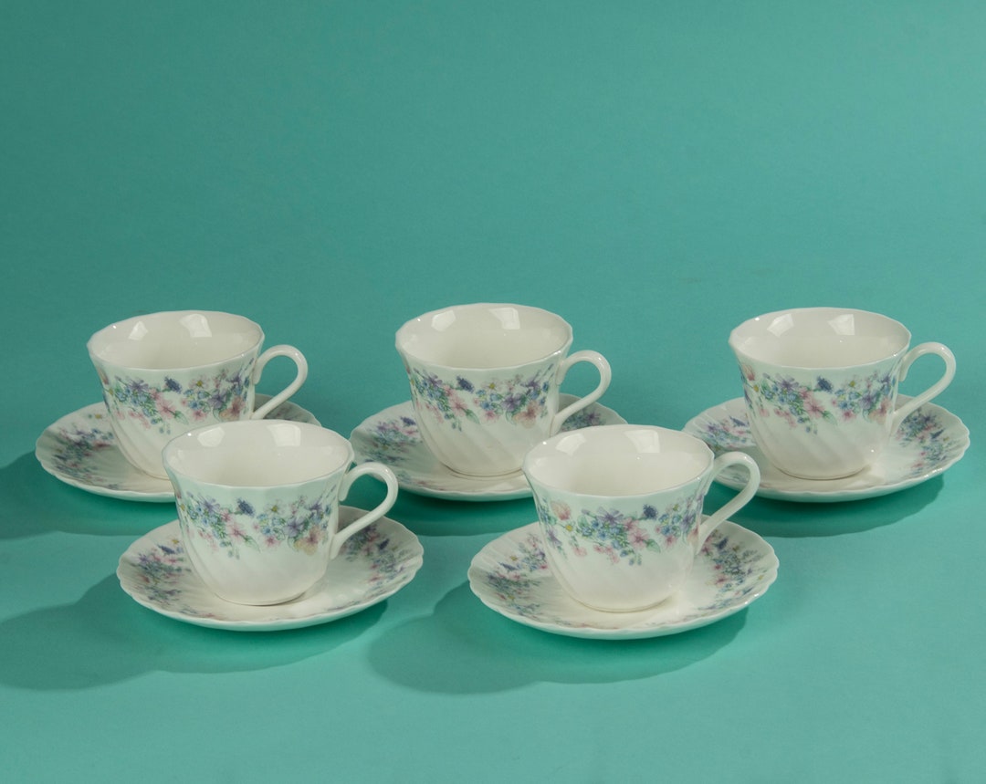 Set of 5 Cups and Saucers Wedgwood Angela Etsy