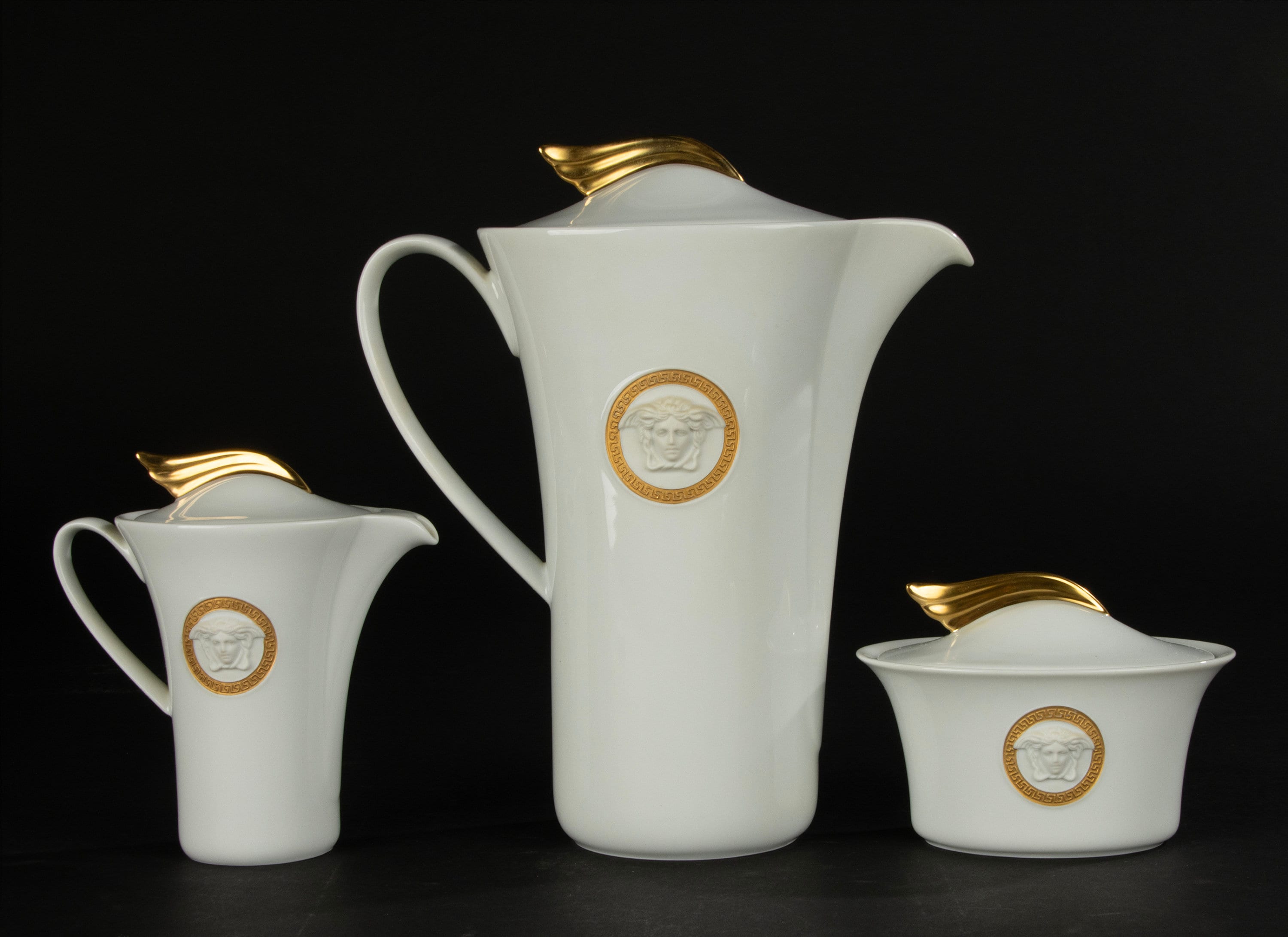 9-piece Coffee Set - Rosenthal for Versace - Médaillon Méandre D
