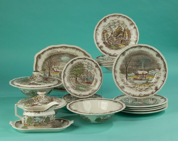 21piece Set Dinnerware Ironstone Kensington Shakespeare's Etsy