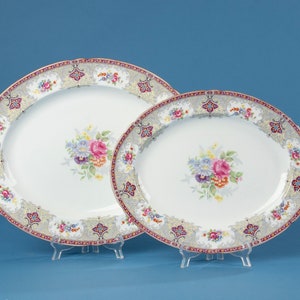 A Pair of Oval Serving Plates - Shelley Georgian