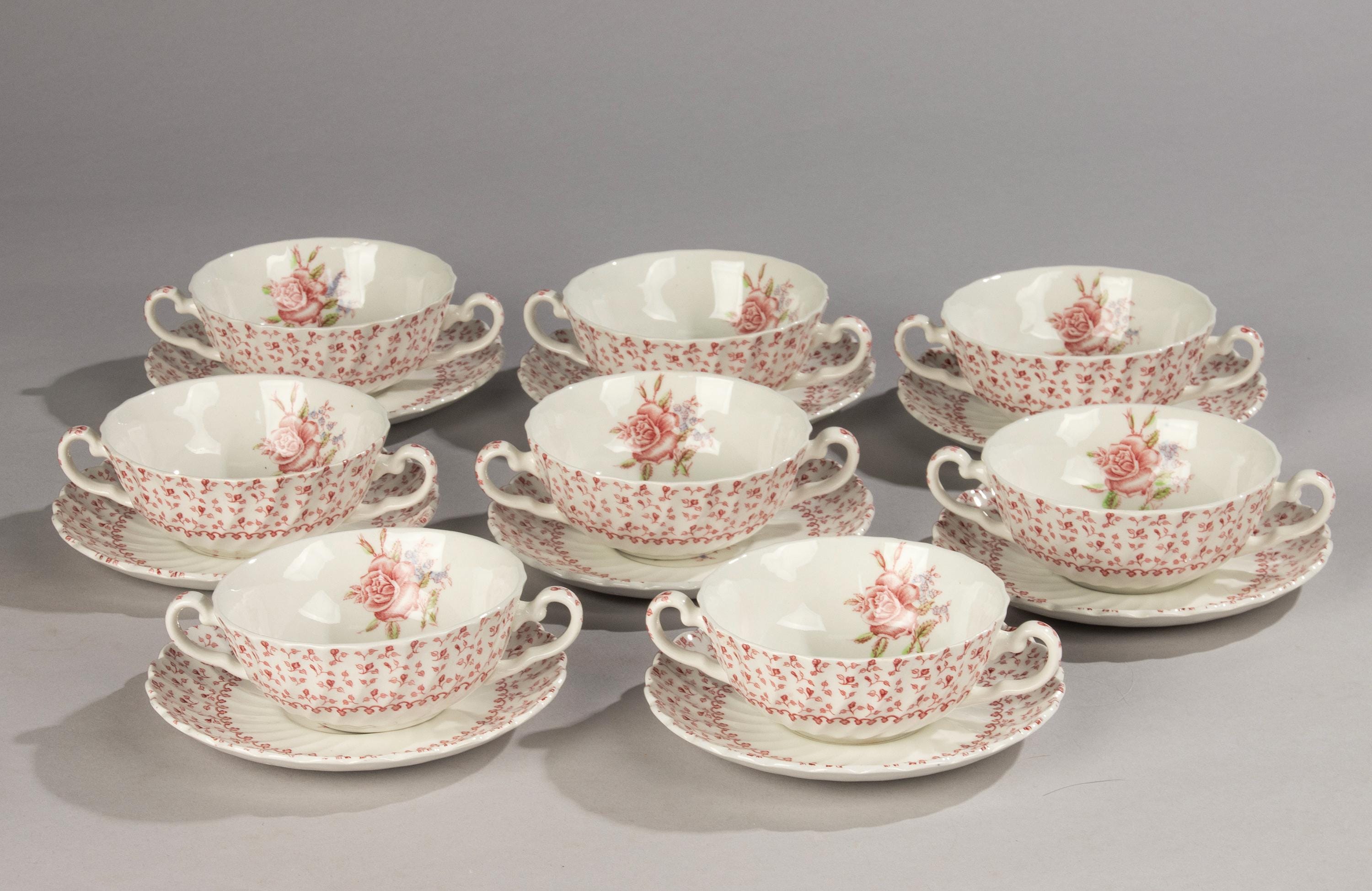 RoseBouQuet JoHNSONBROS イングランド製　お皿16枚セット RoseBouQuet JoHNSONBROS イングランド製 お皿16枚セット