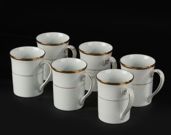 Set of 6 Mugs - Noritake - Toorak Gold