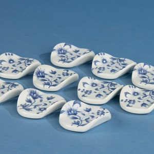 Set of 10 Knife Rests - Porcelaine de Paris - Vieux Chine