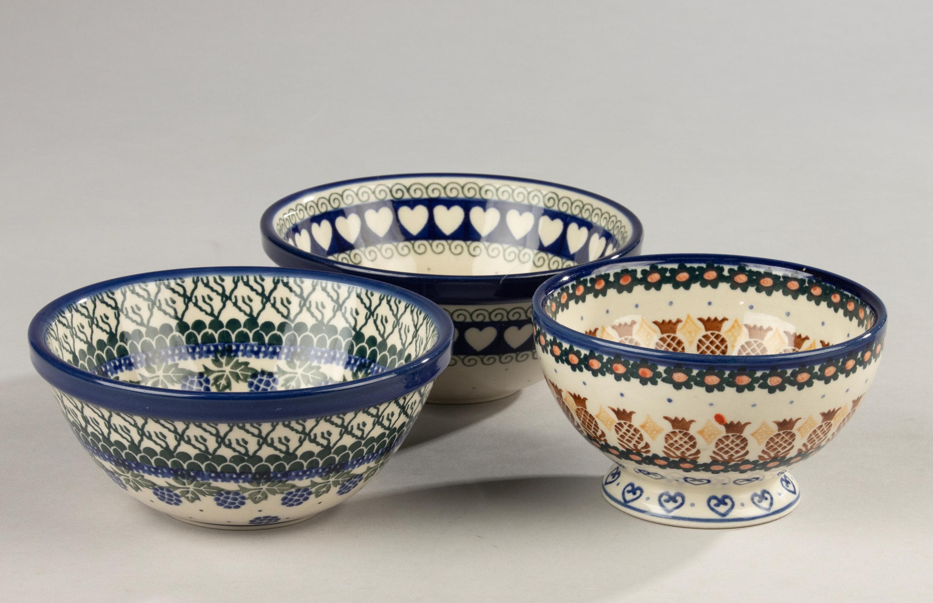 Bunzlau Pottery Germany Original Blue Pottery Bowls Bunzlau Pottery