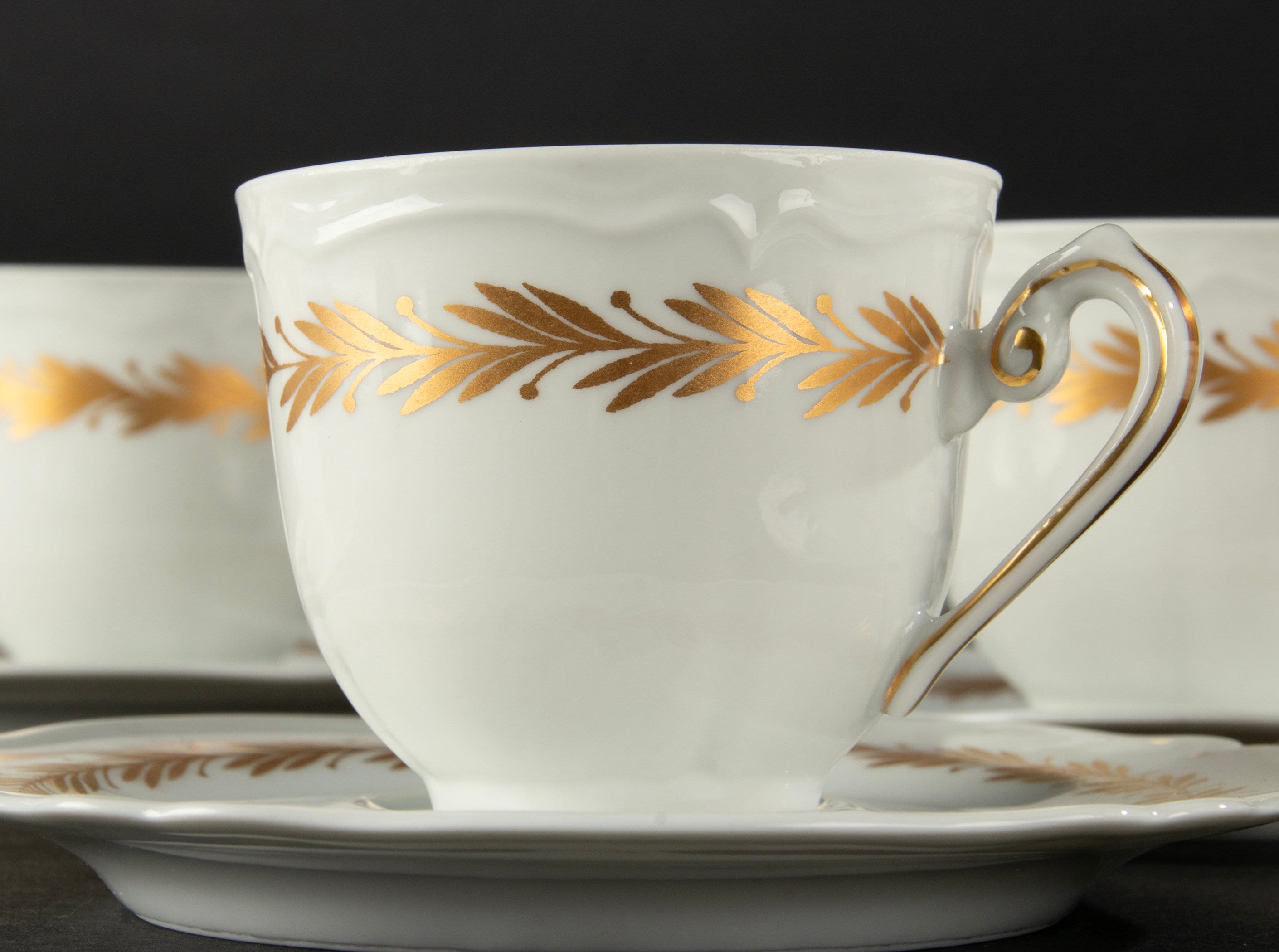 Set of 9 Coffee Cups and Saucers - George Boyer Limoges - Etsy
