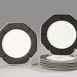 Set mit 8 Speisetellern – Villeroy & Boch – Black Pearl