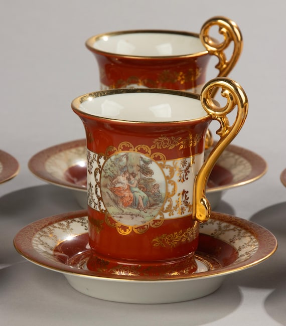 コーヒーカップ6個セット - シューマン・ババリア - 磁器 - Etsy コーヒーカップ6個セット - シューマン・ババリア - 磁器 - Etsy