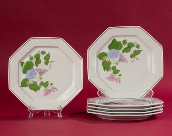 Set of 6 Dinner Plates - Coquet Limoges - Liseron