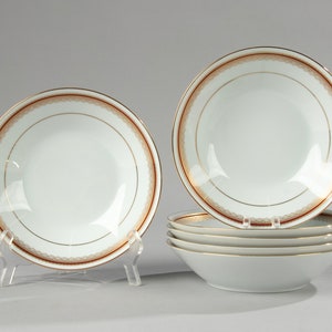 Set mit 6 Suppentellern – Noritake – Doral Maroon