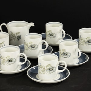 8 Piece Coffee Set - Wedgwood - Glen Mist - Susie Cooper