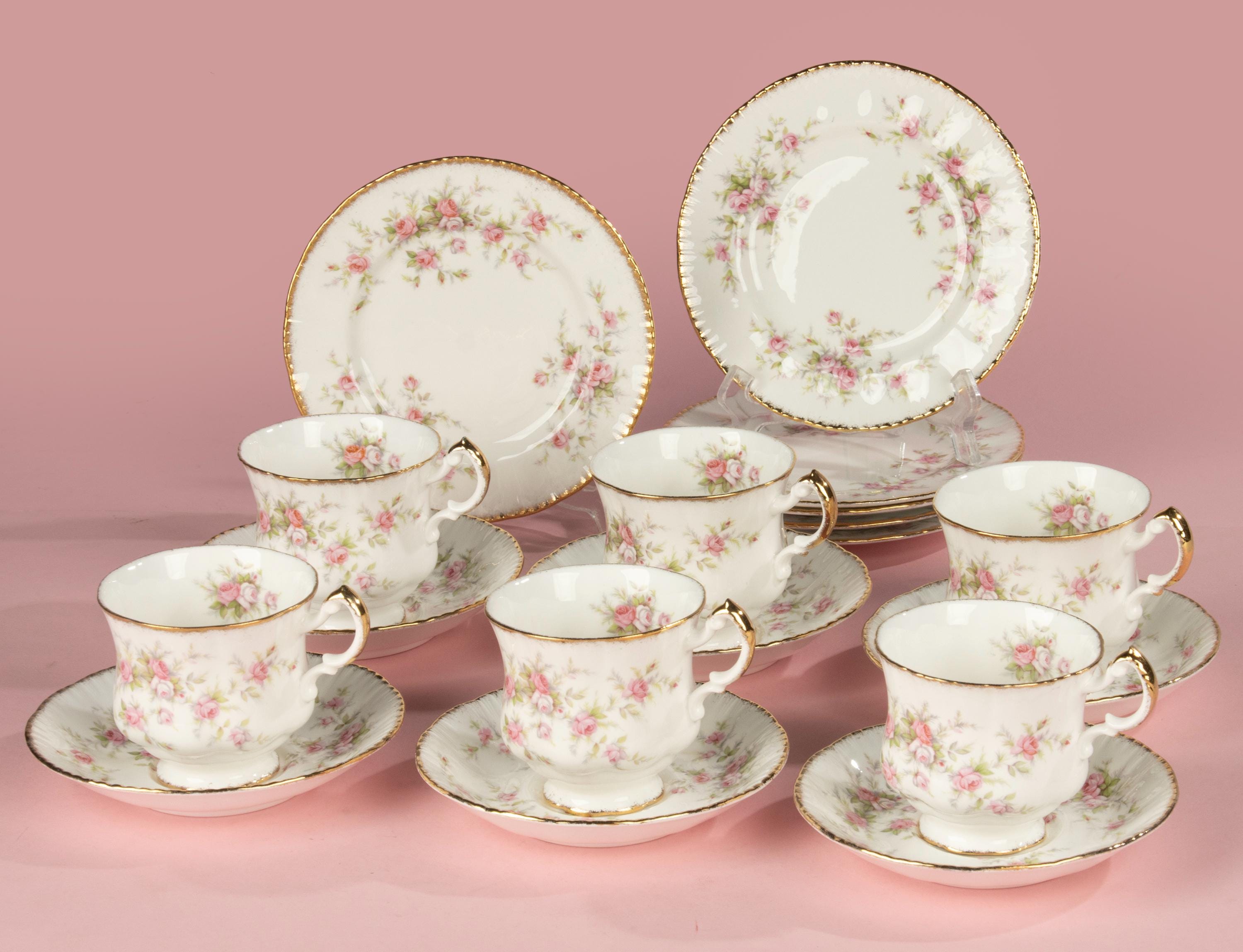 Set Van 6 Thee Trio's - Paragon - Victoriana Rose - Etsy