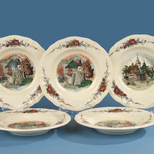 Set di 5 Piatti Fondi - Sarreguemines - Obernai