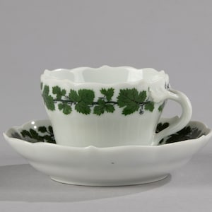 Cup and Saucer - Meissen - Foliage