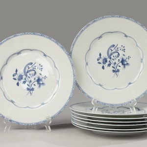 Set of 8 Dining Plates - Porcelain de Paris - Vieux Chine