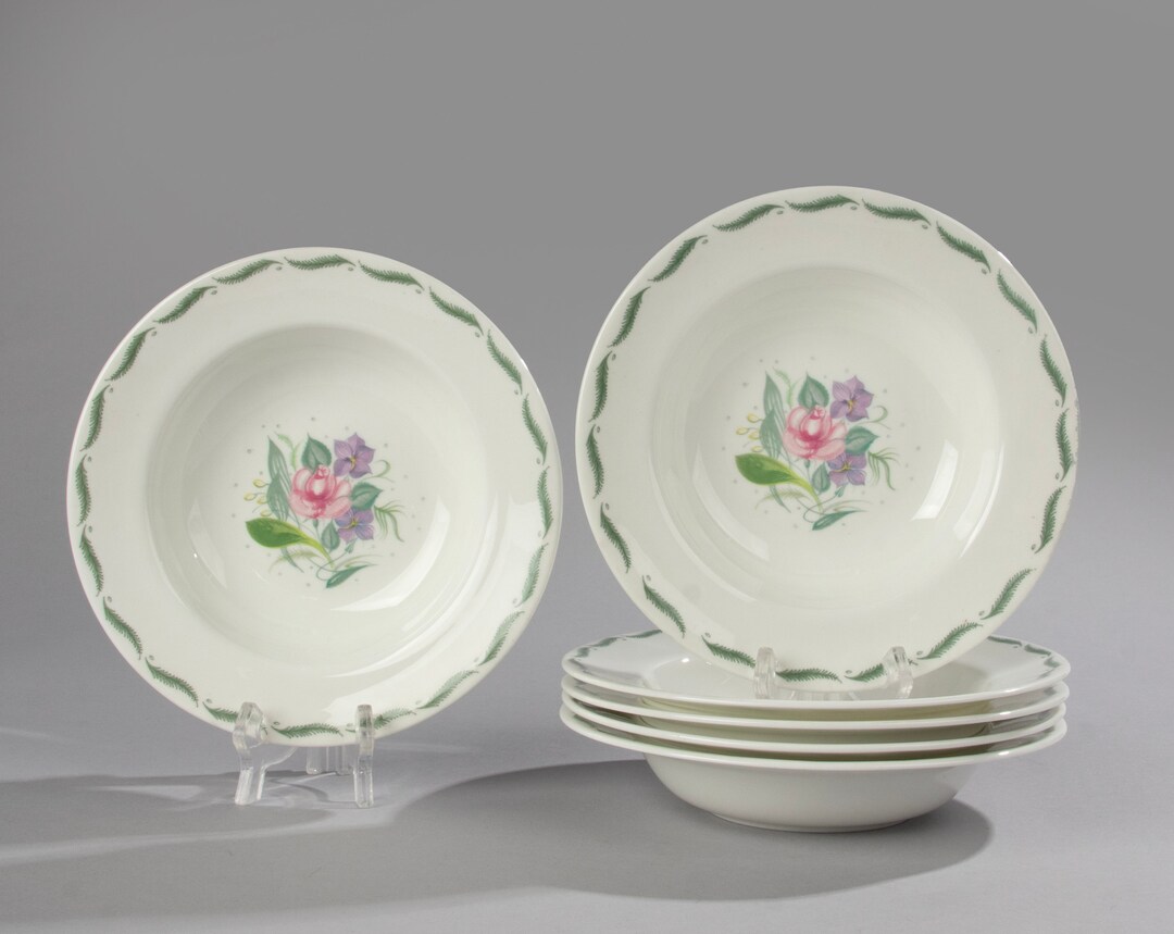 Byzantium Flowers Soup Plate Set Of 4