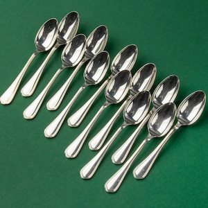 Set of 12 Coffee Spoons - Christofle - Spatours