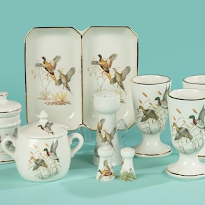 9-Piece Set Tableware - Porcelaine de Paris - Ducks