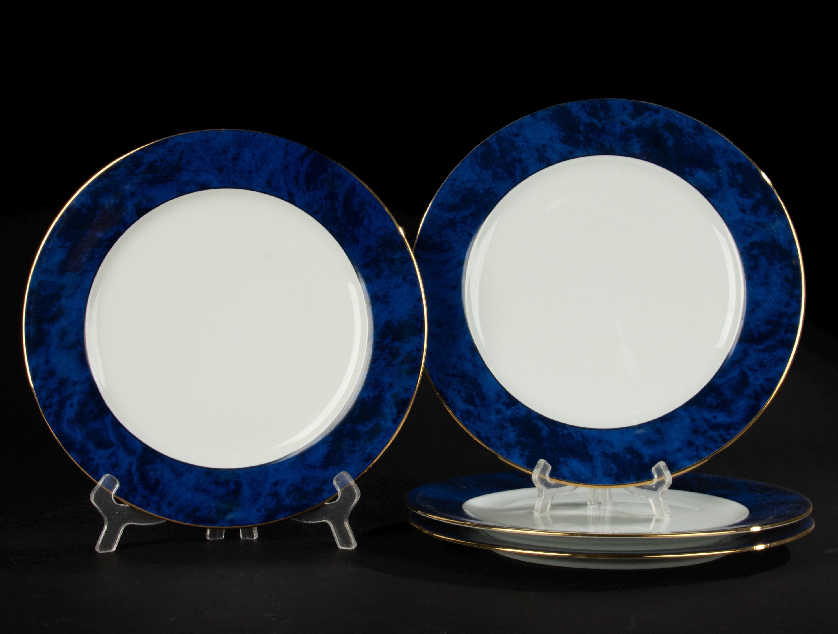 4 Assiettes De Présentation Deshoulieres Collection Carat 30cm - Doré - Édition 1992