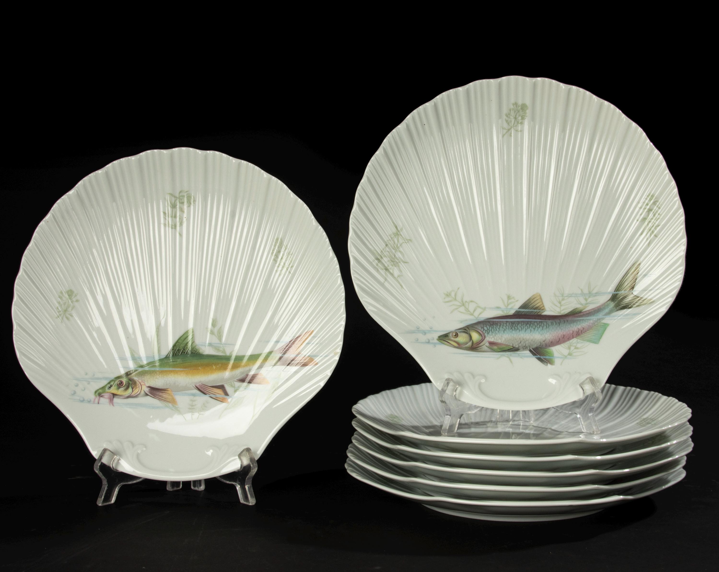 Set of 7 Fish Plates - Limoges - Etsy