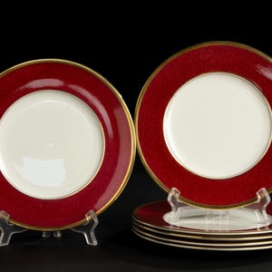 Set of 6 Breakfast Plates - Coalport - Athlone Marone