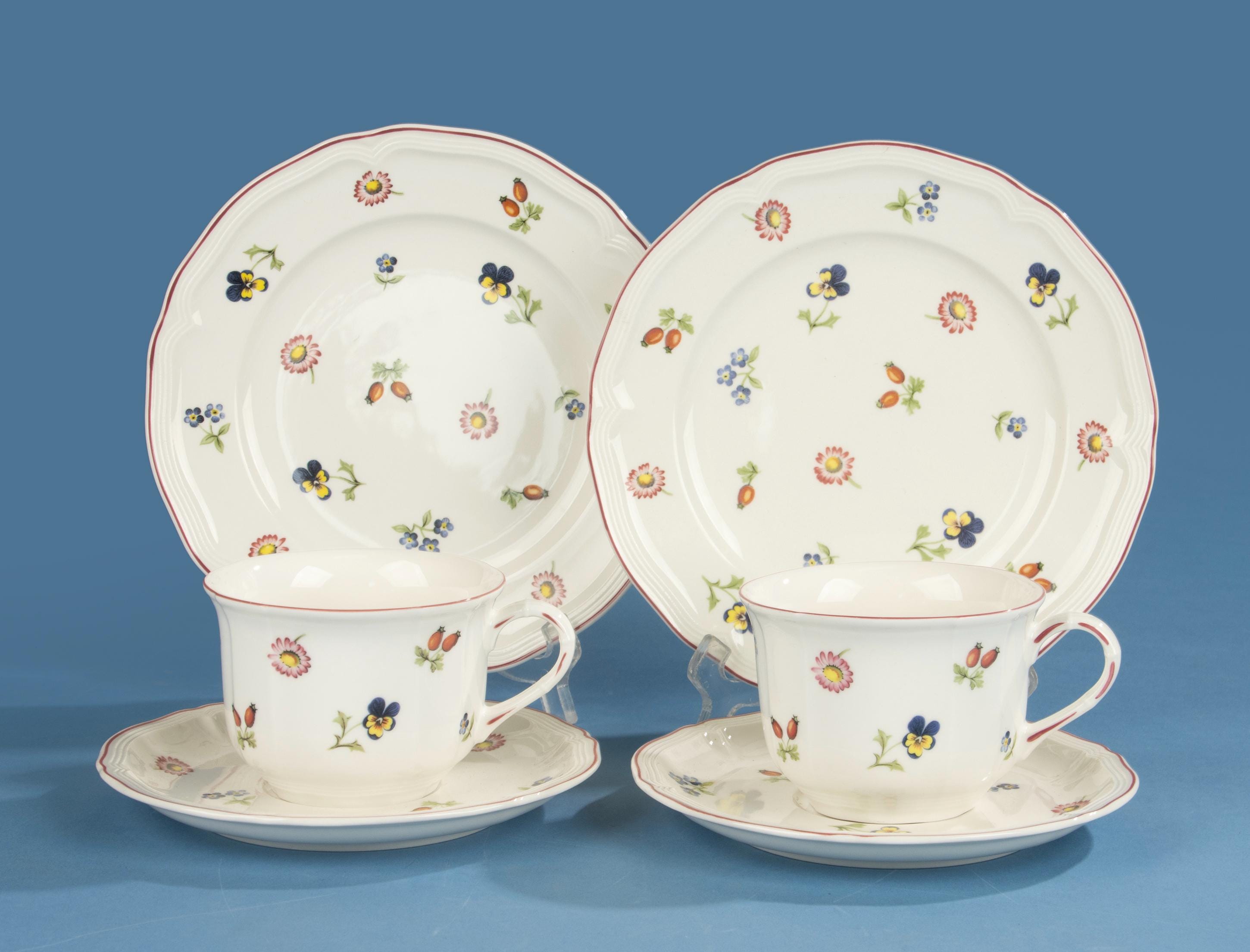Villeroy & Boch Petite Fleur Breakfast Set of 2 - Etsy