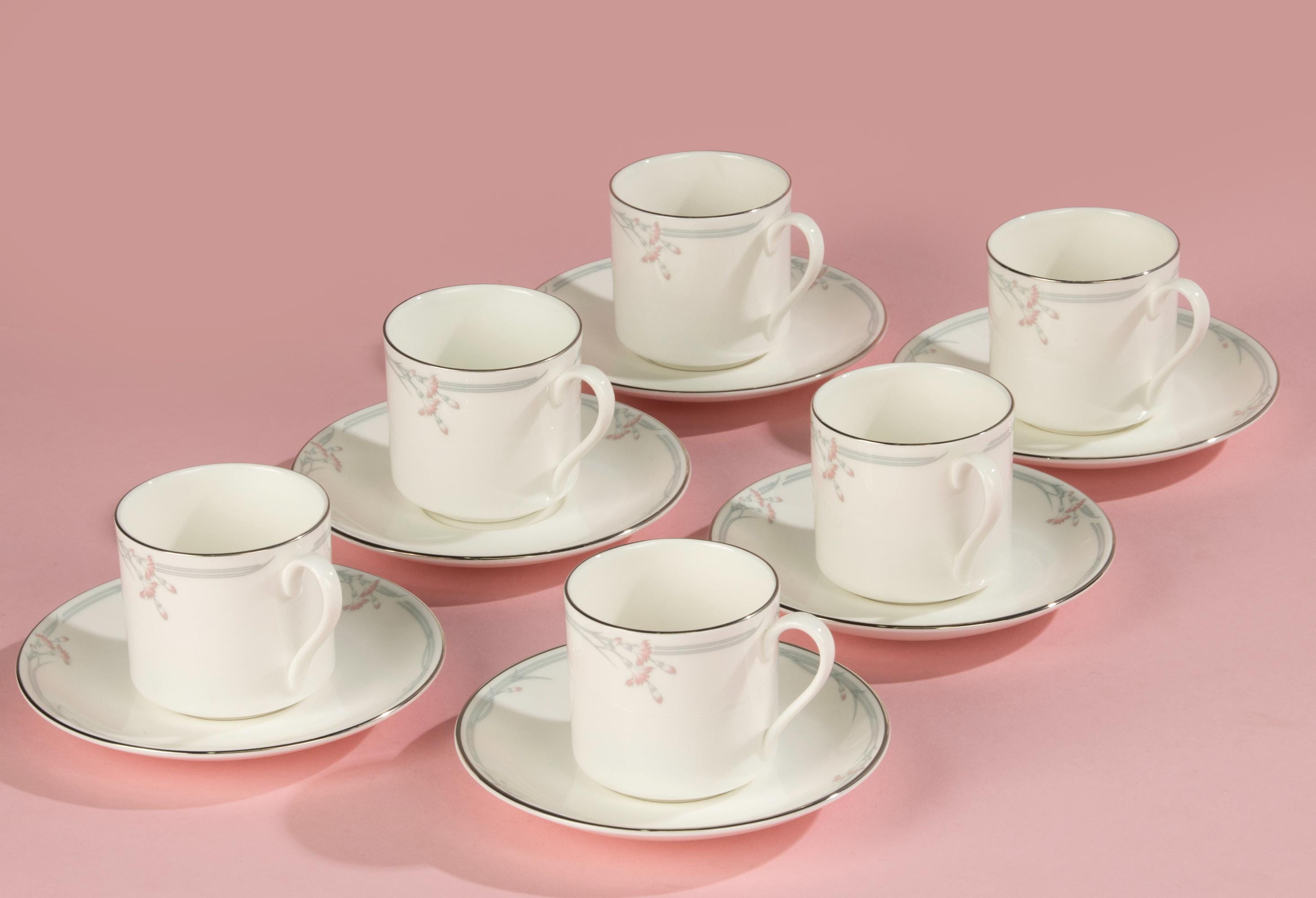 コーヒーカップ 6 個セット - ロイヤルドルトン - カーネーション