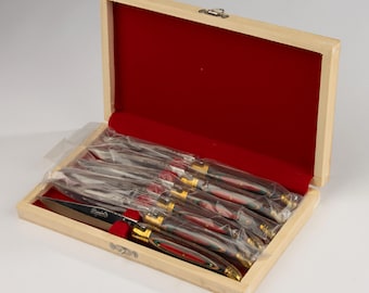 Laguiole ラギオール　ステーキナイフ　13本セット Laguiole Steak Knives Set of 5 | Serrated Stainless Steel, Made in
