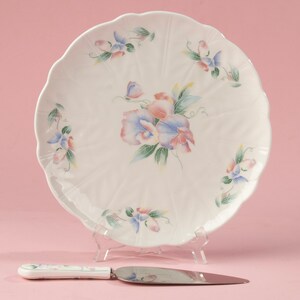 Aynsley Cake Plate and Knife - Etsy