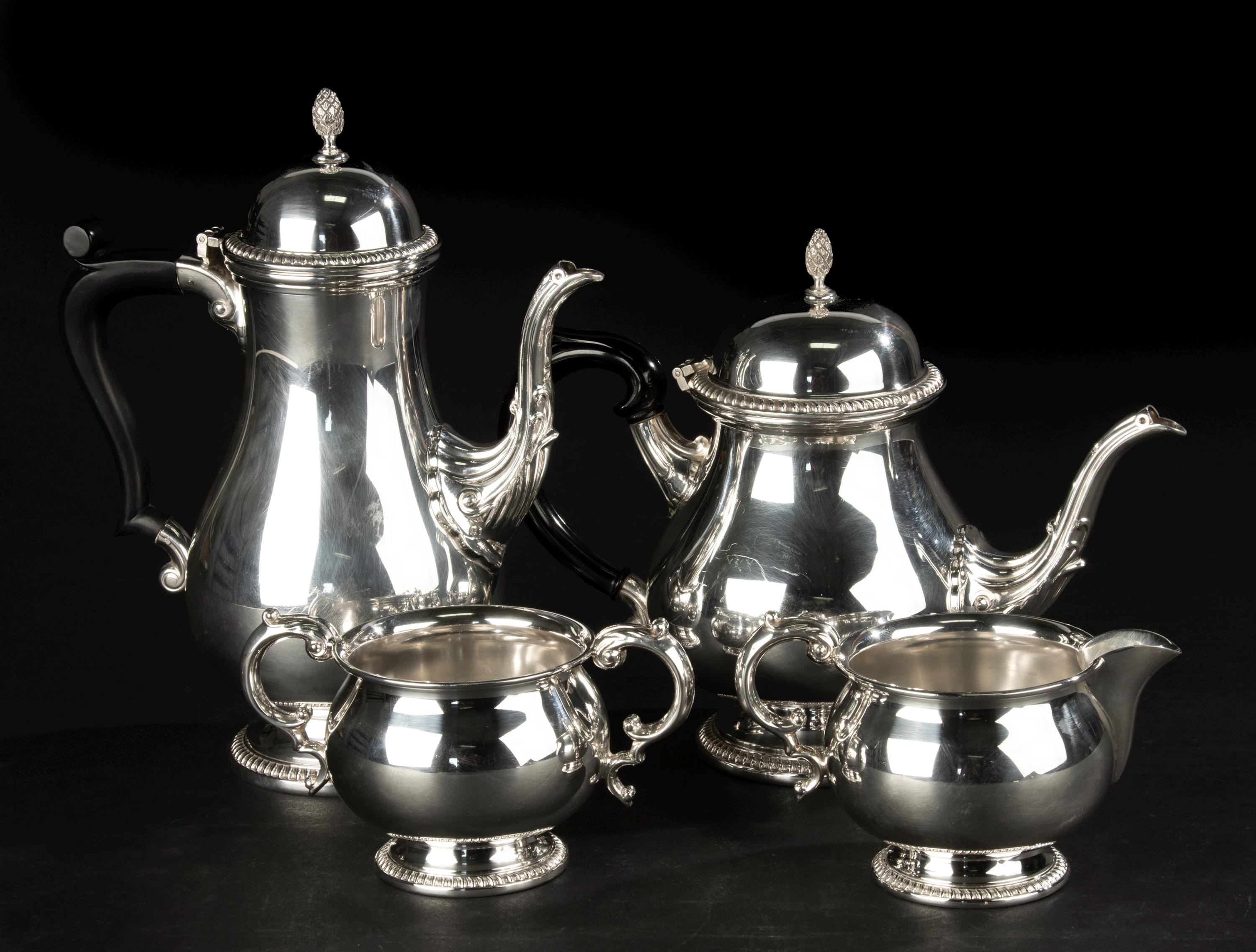 4-piece Coffee and Tea Service - Silver Plated - Mappin & Webb - Etsy