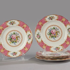 Set of 6 Breakfast Plates - Royal Albert - Lady Carlyle