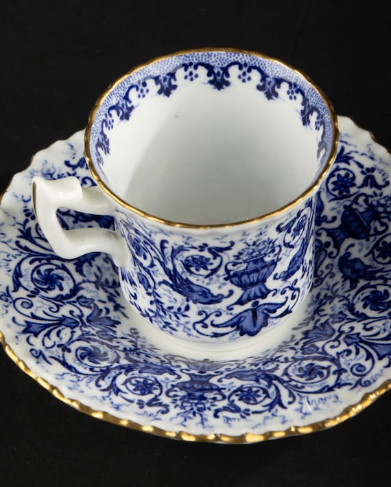 Antique Coffee Cup - Coalport - Porcelain - Sabrina - Etsy