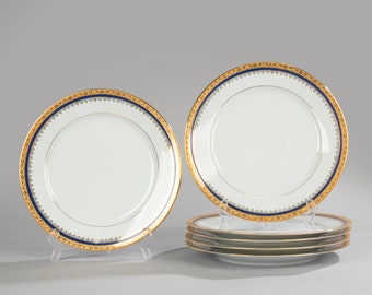 Set of 6 Large Presentation Plates - Limoges